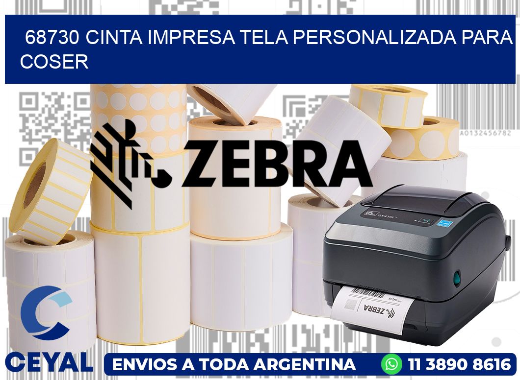 68730 CINTA IMPRESA TELA PERSONALIZADA PARA COSER