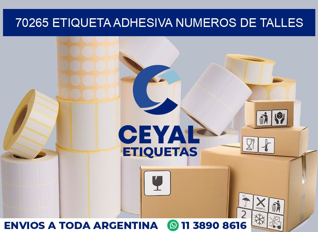 70265 ETIQUETA ADHESIVA NUMEROS DE TALLES
