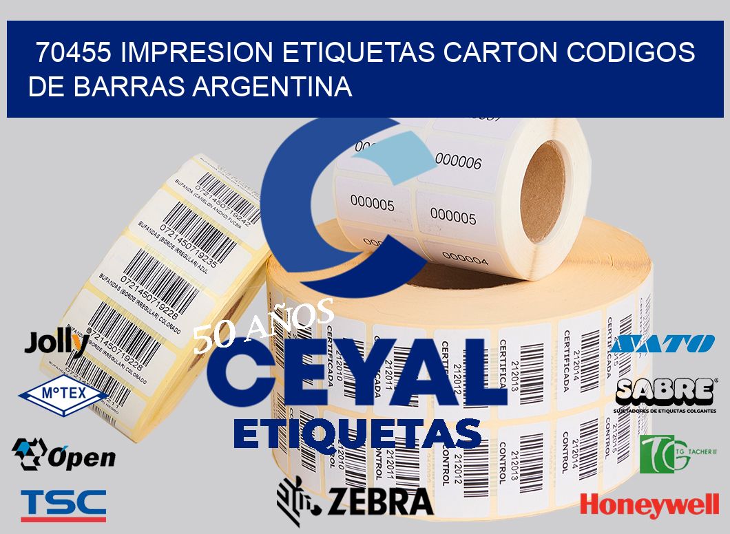 70455 IMPRESION ETIQUETAS CARTON CODIGOS DE BARRAS ARGENTINA