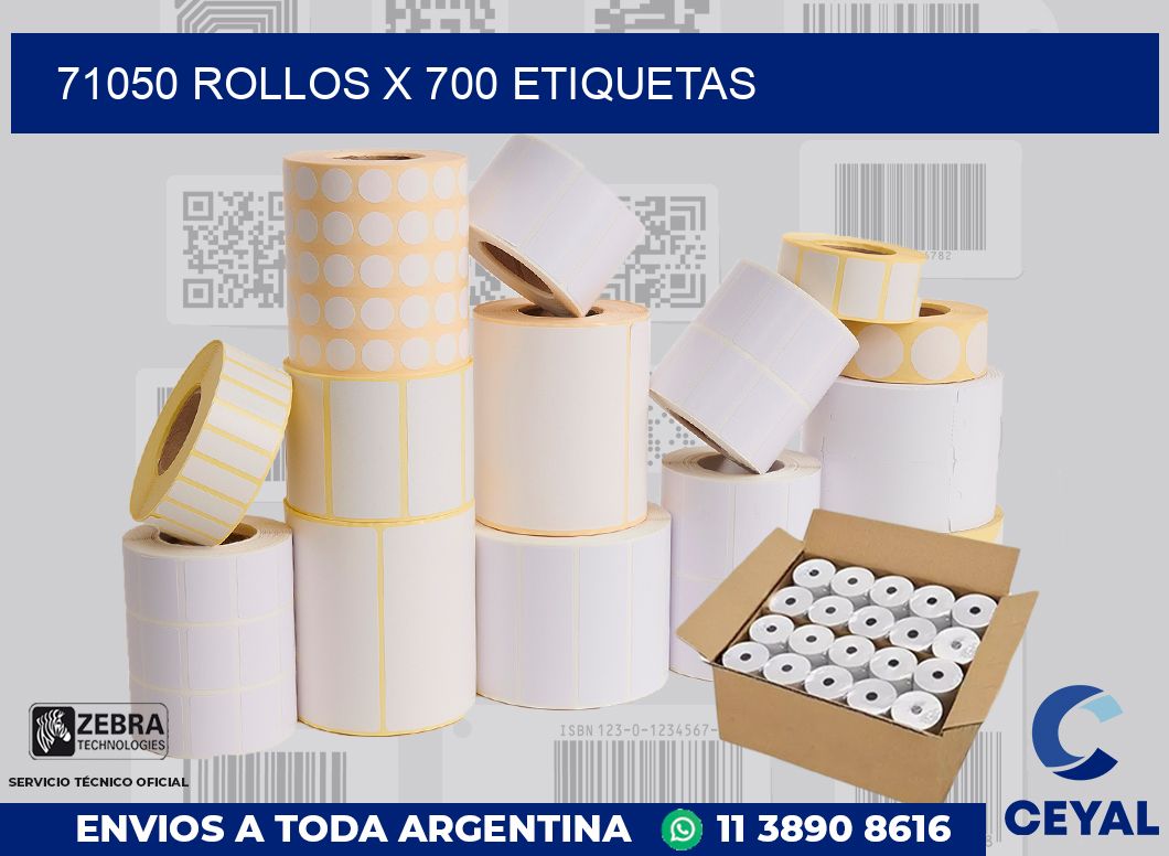 71050 Rollos x 700 etiquetas