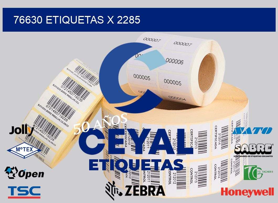 76630 Etiquetas x 2285