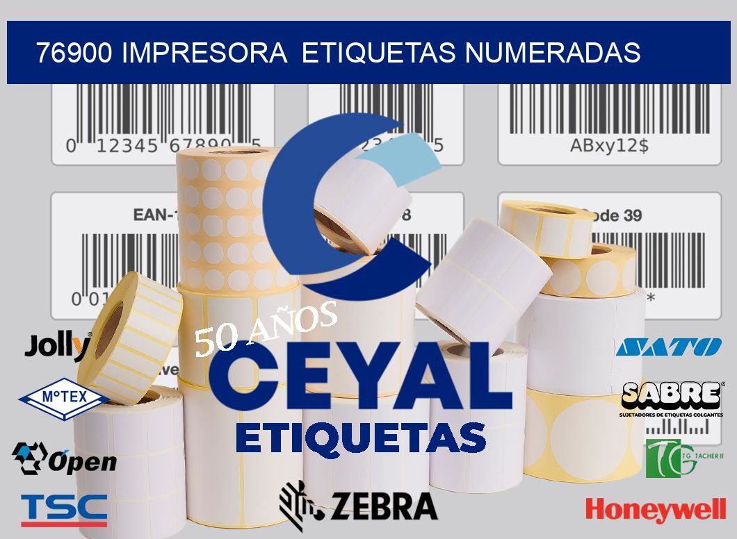 76900 impresora  etiquetas numeradas