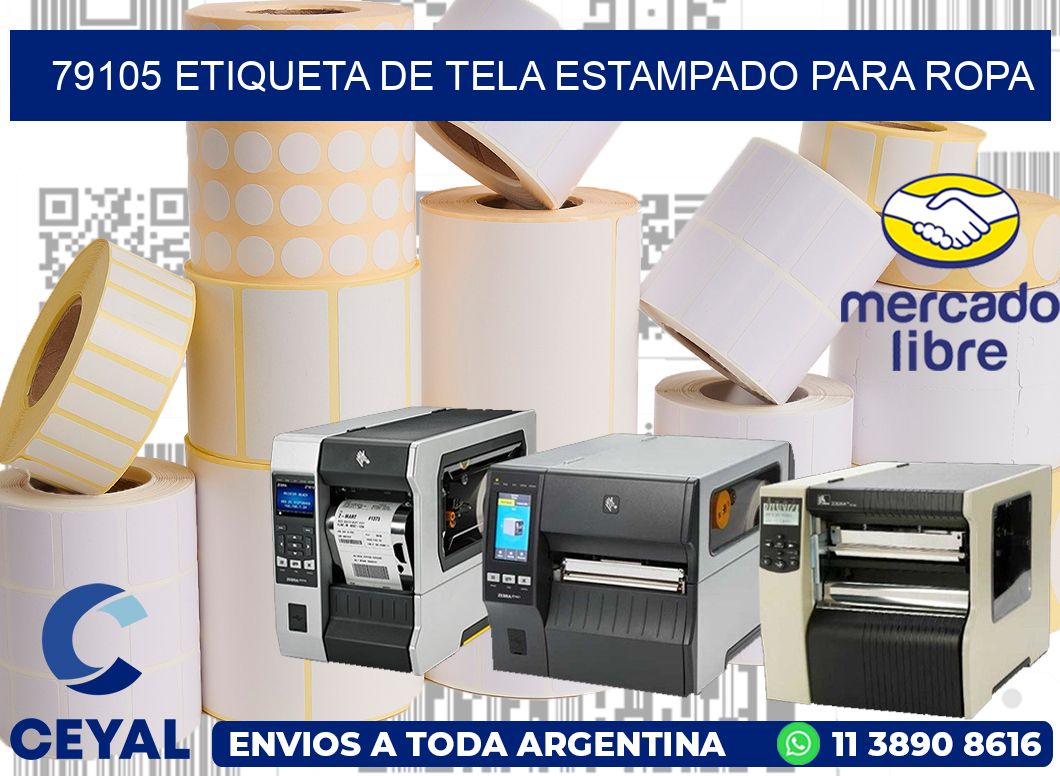 79105 ETIQUETA DE TELA ESTAMPADO PARA ROPA