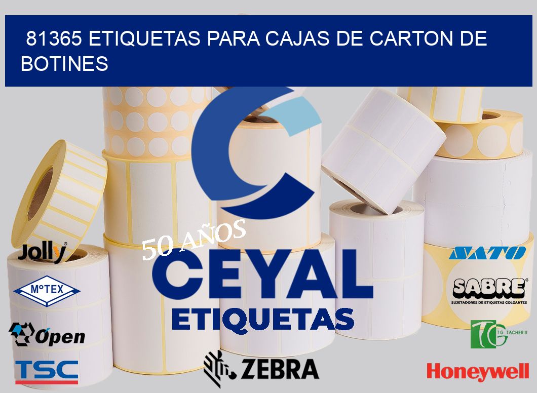 81365 ETIQUETAS PARA CAJAS DE CARTON DE BOTINES