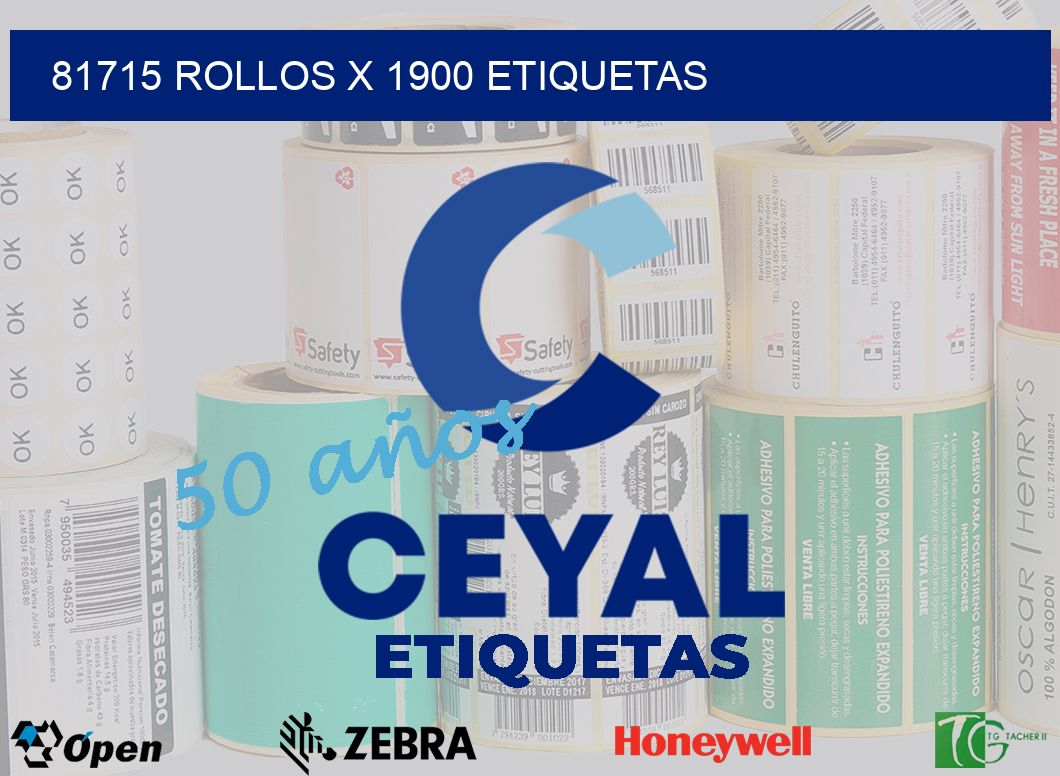 81715 Rollos x 1900 etiquetas