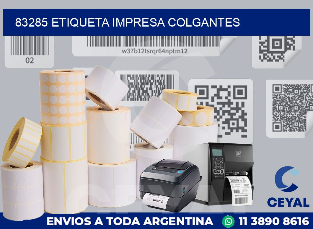 83285 ETIQUETA IMPRESA COLGANTES