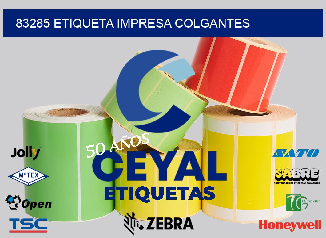 83285 ETIQUETA IMPRESA COLGANTES