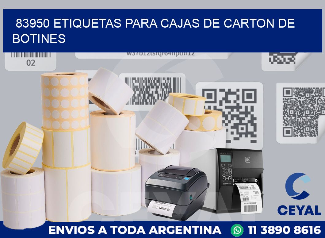 83950 ETIQUETAS PARA CAJAS DE CARTON DE BOTINES