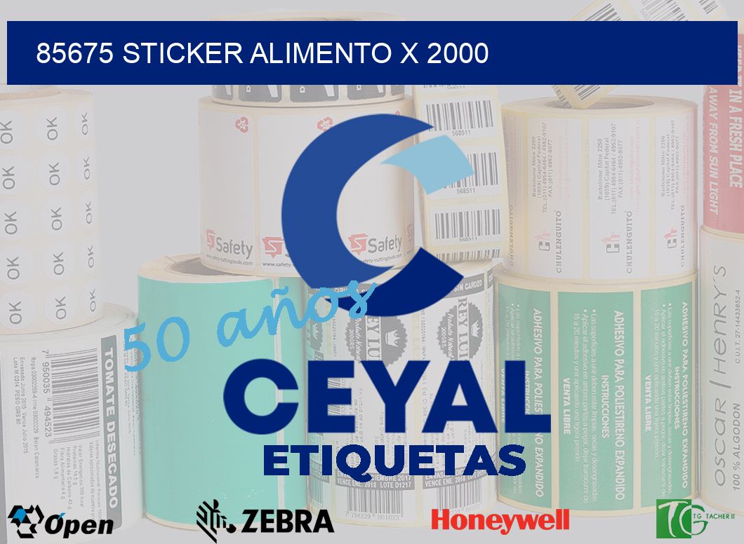 85675 sticker alimento x 2000