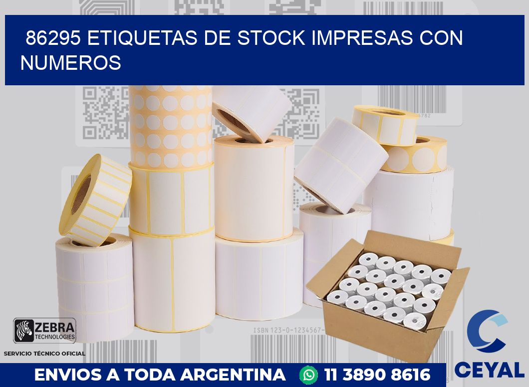 86295 ETIQUETAS DE STOCK IMPRESAS CON NUMEROS