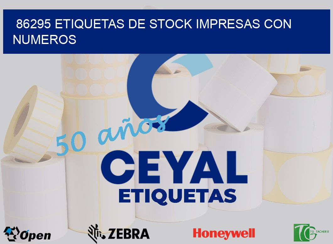 86295 ETIQUETAS DE STOCK IMPRESAS CON NUMEROS