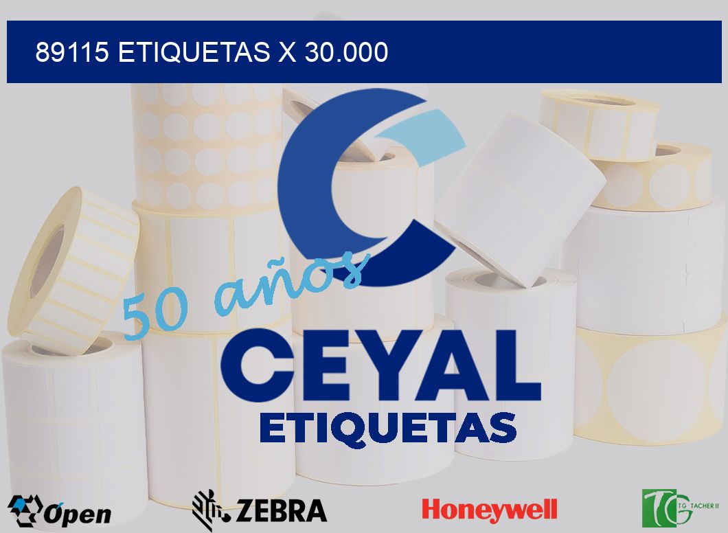 89115 Etiquetas x 30.000