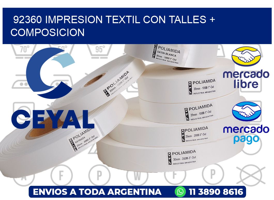 92360 IMPRESION TEXTIL CON TALLES + COMPOSICION