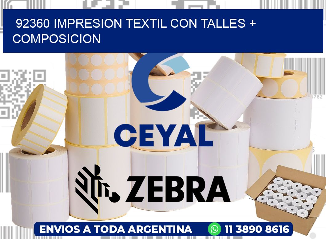 92360 IMPRESION TEXTIL CON TALLES + COMPOSICION