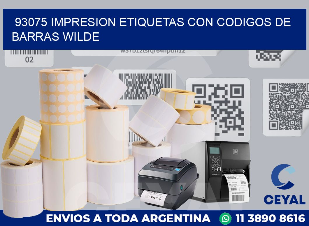 93075 IMPRESION ETIQUETAS CON CODIGOS DE BARRAS WILDE