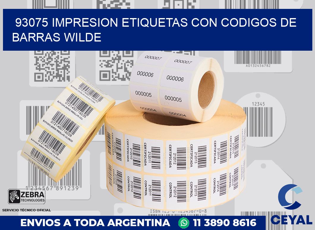 93075 IMPRESION ETIQUETAS CON CODIGOS DE BARRAS WILDE