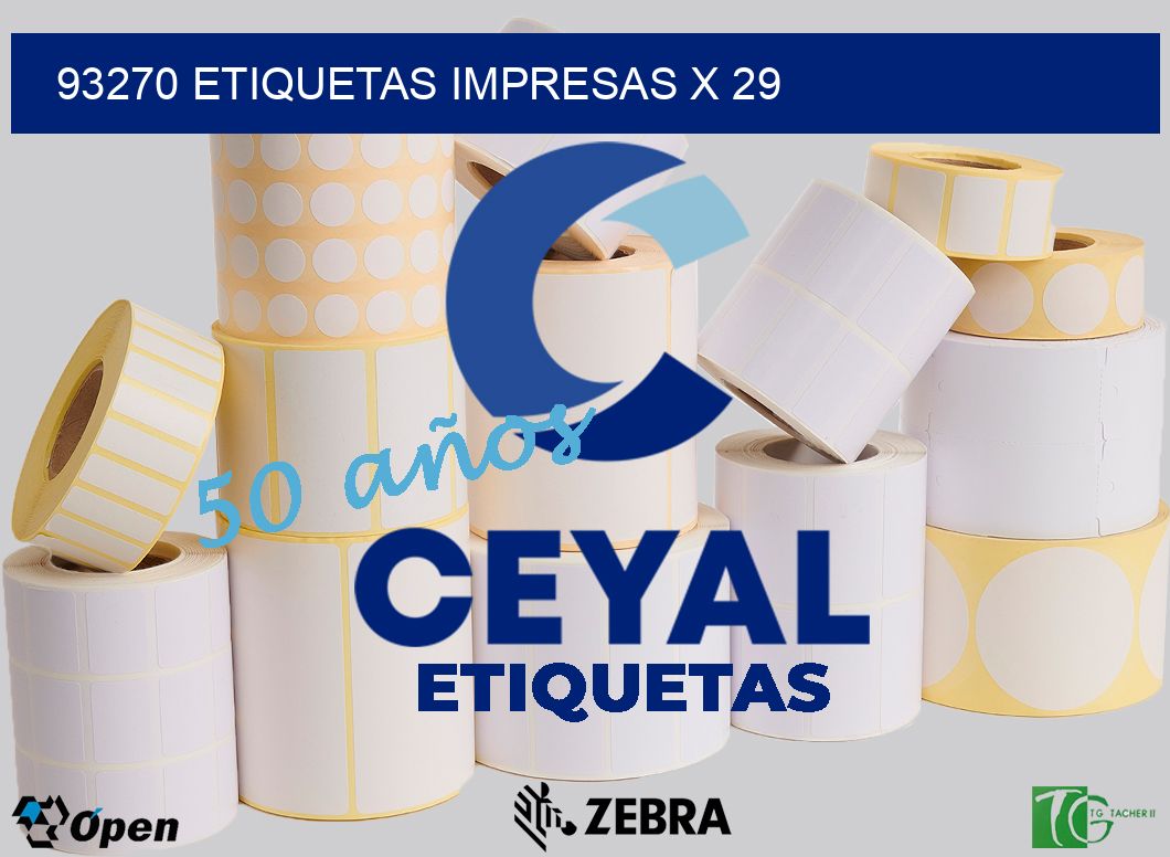 93270 Etiquetas impresas x 29