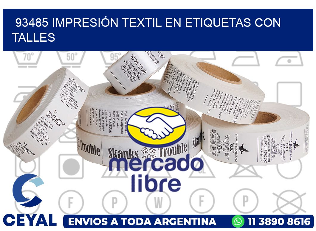 93485 IMPRESIÓN TEXTIL EN ETIQUETAS CON TALLES