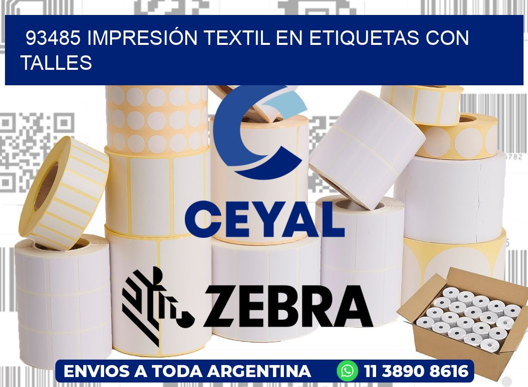 93485 IMPRESIÓN TEXTIL EN ETIQUETAS CON TALLES