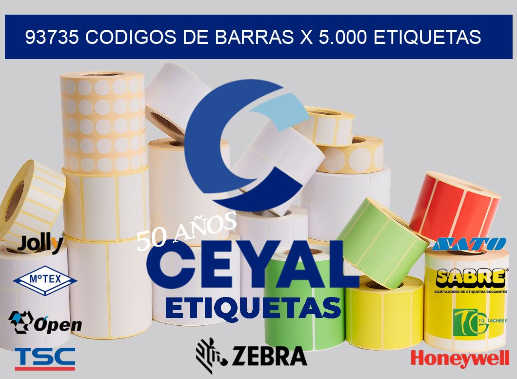 93735 codigos de barras x 5.000 etiquetas
