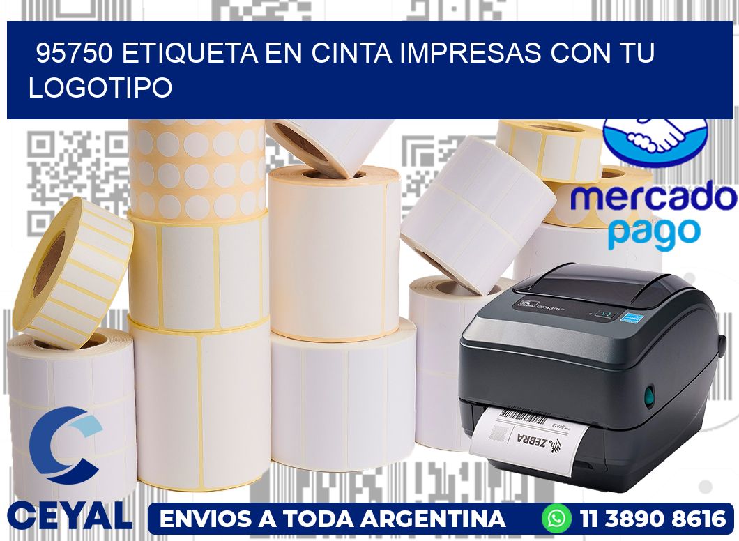 95750 ETIQUETA EN CINTA IMPRESAS CON TU LOGOTIPO