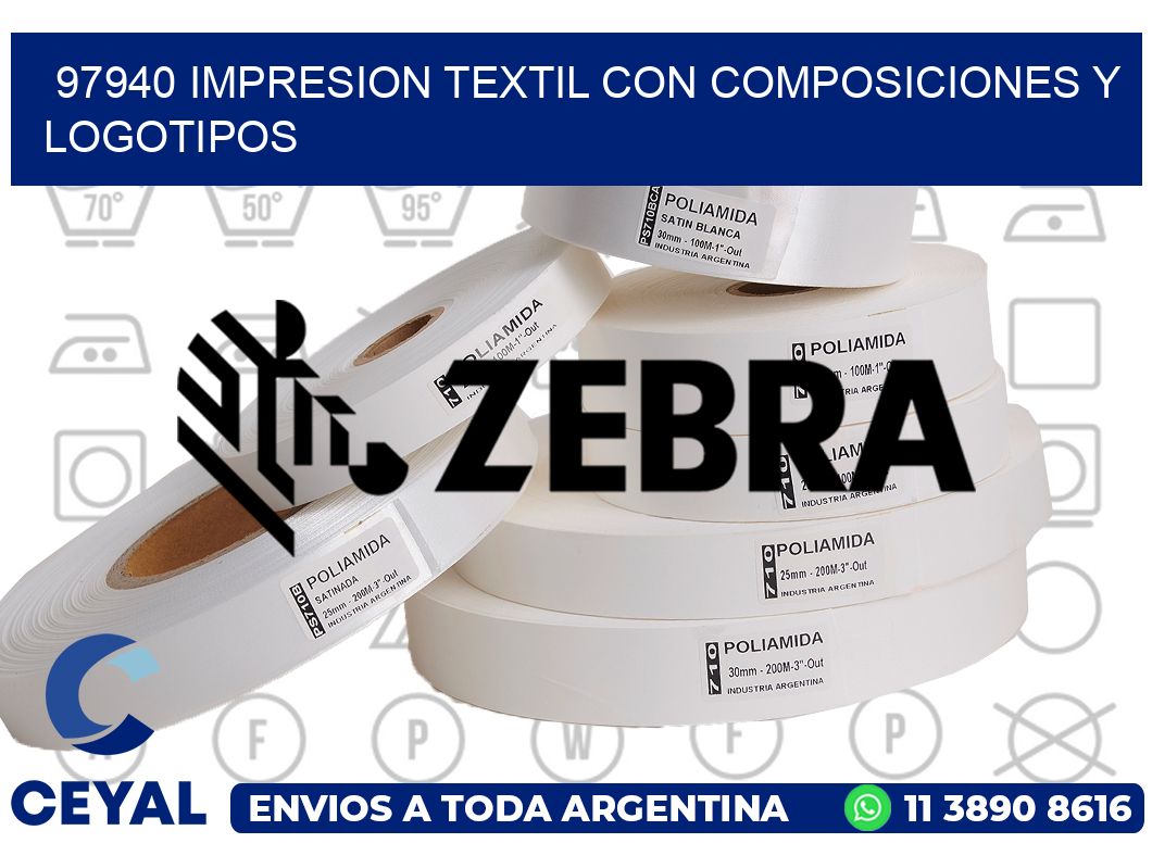 97940 IMPRESION TEXTIL CON COMPOSICIONES Y LOGOTIPOS