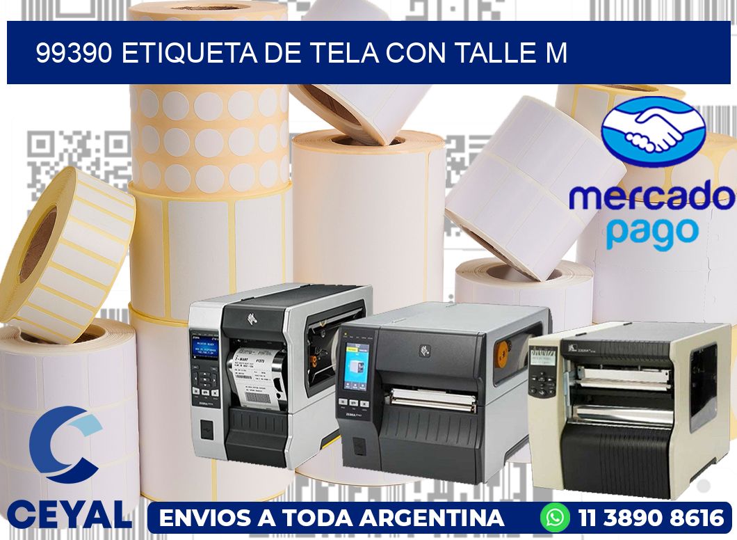 99390 ETIQUETA DE TELA CON TALLE M