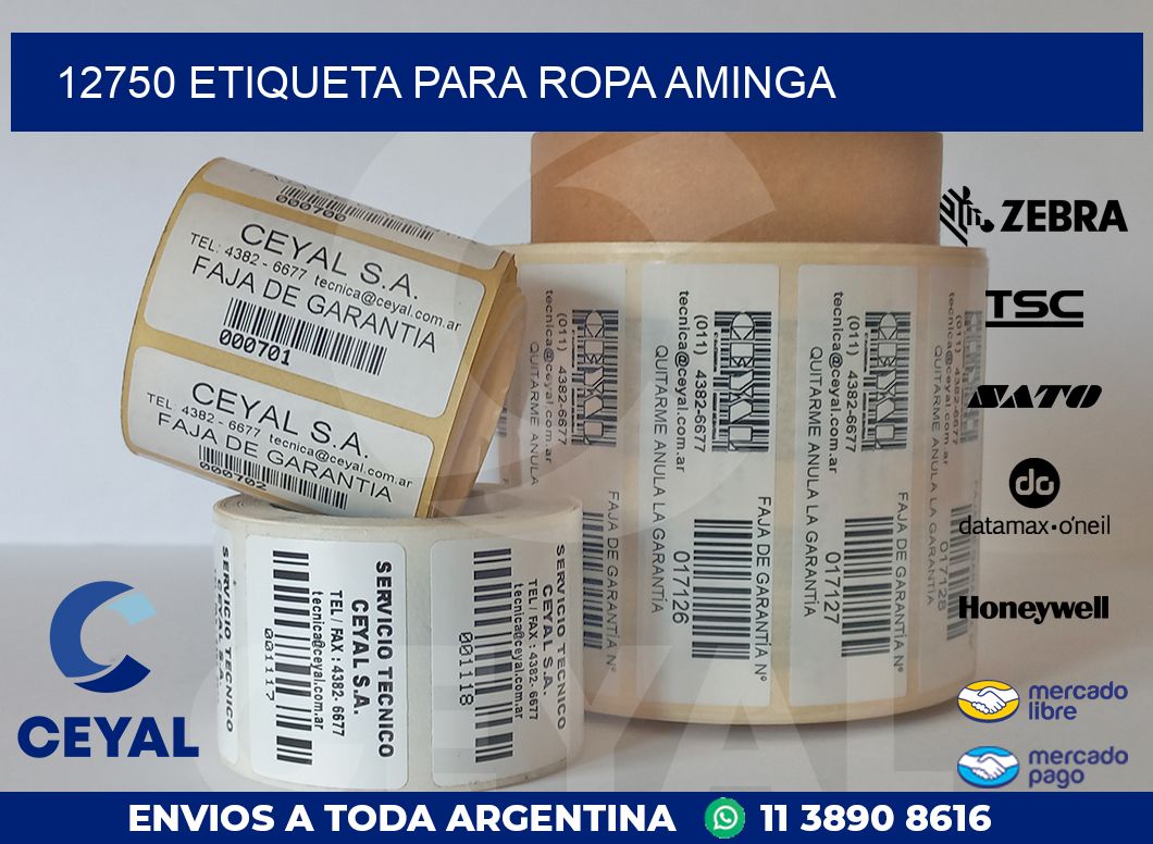 12750 ETIQUETA PARA ROPA AMINGA