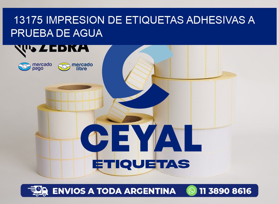 13175 IMPRESION DE ETIQUETAS ADHESIVAS A PRUEBA DE AGUA