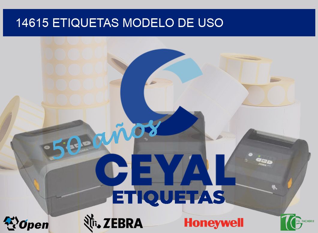 14615 etiquetas modelo de uso
