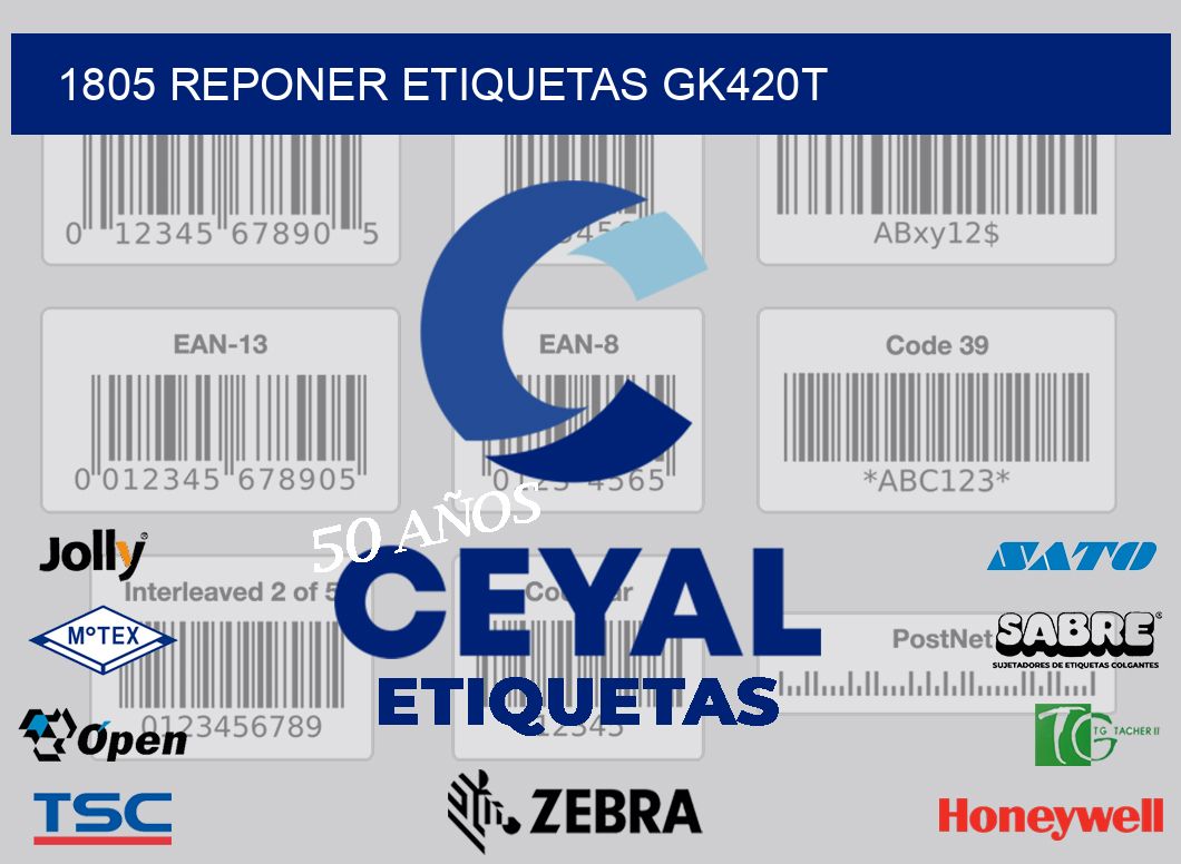 1805 REPONER ETIQUETAS GK420T