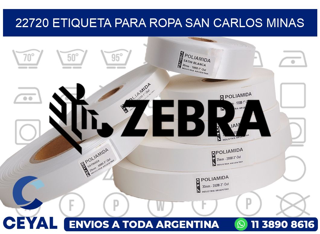 22720 ETIQUETA PARA ROPA SAN CARLOS MINAS
