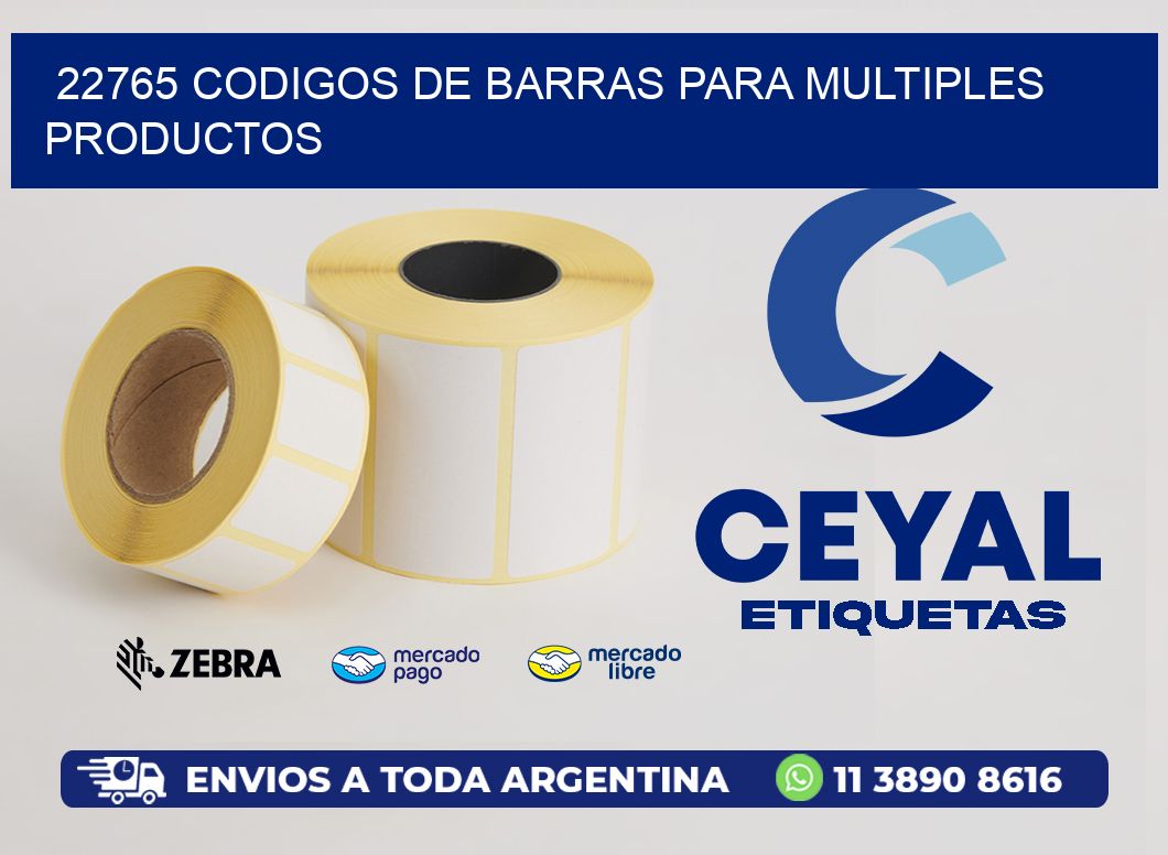 22765 CODIGOS DE BARRAS PARA MULTIPLES PRODUCTOS