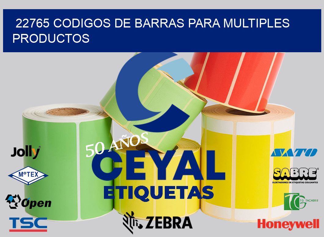 22765 CODIGOS DE BARRAS PARA MULTIPLES PRODUCTOS
