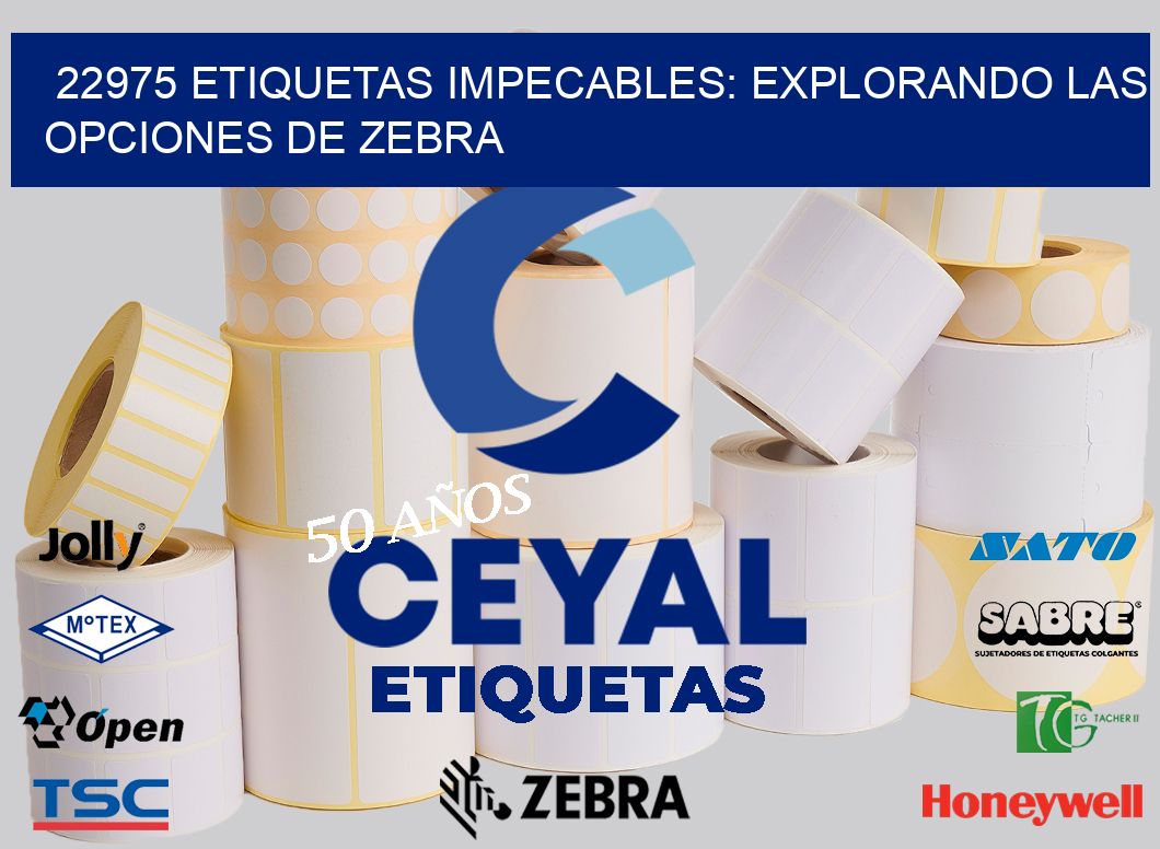 22975 Etiquetas Impecables: Explorando las Opciones de Zebra