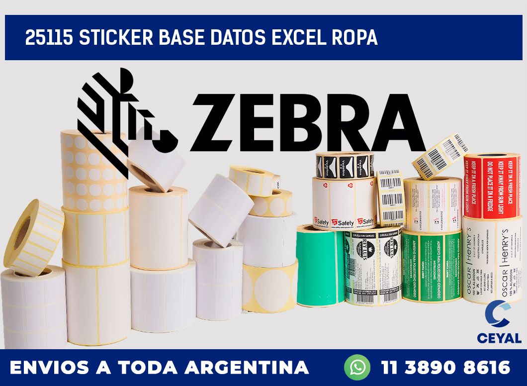 25115 sticker base datos excel ropa