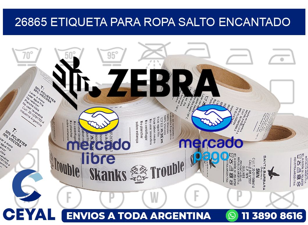 26865 ETIQUETA PARA ROPA SALTO ENCANTADO
