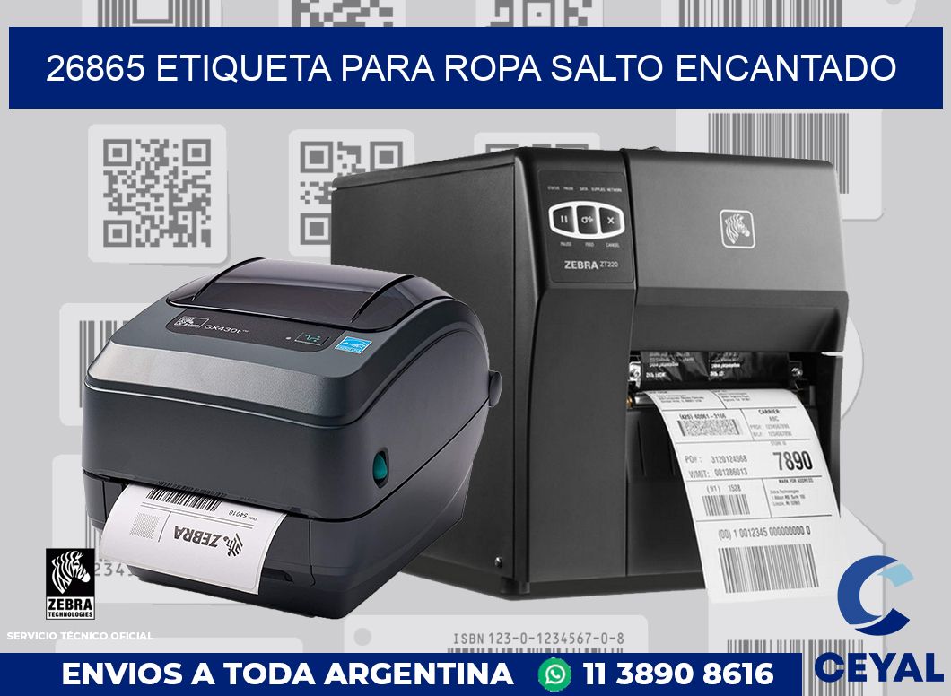 26865 ETIQUETA PARA ROPA SALTO ENCANTADO
