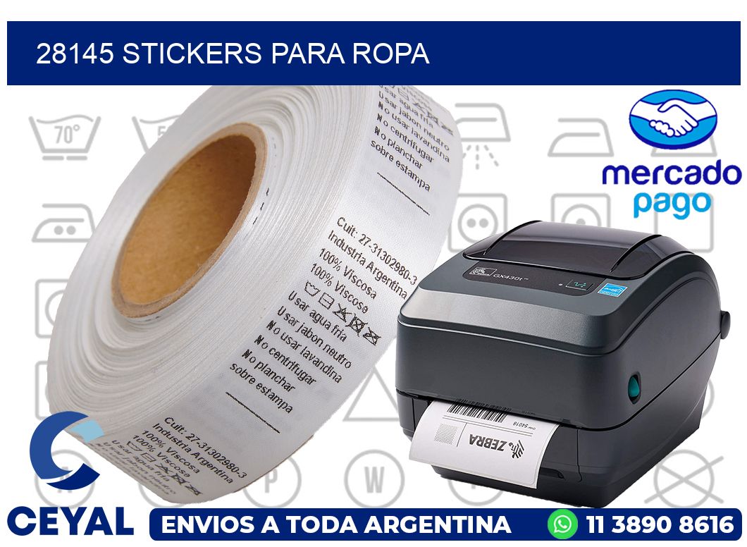 28145 STICKERS PARA ROPA