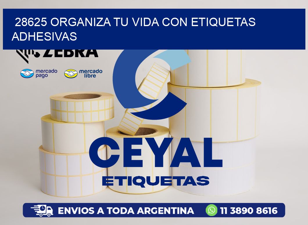 28625 ORGANIZA TU VIDA CON ETIQUETAS ADHESIVAS