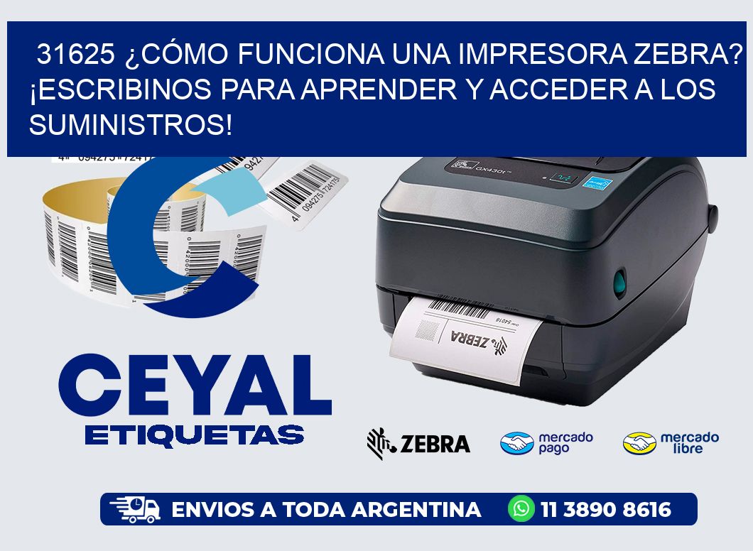 31625 ¿CÓMO FUNCIONA UNA IMPRESORA ZEBRA? ¡ESCRIBINOS PARA APRENDER Y ACCEDER A LOS SUMINISTROS!