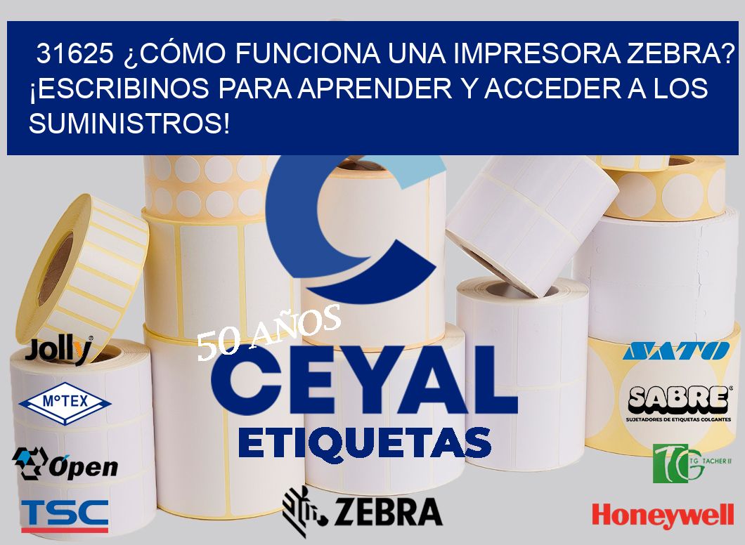 31625 ¿CÓMO FUNCIONA UNA IMPRESORA ZEBRA? ¡ESCRIBINOS PARA APRENDER Y ACCEDER A LOS SUMINISTROS!
