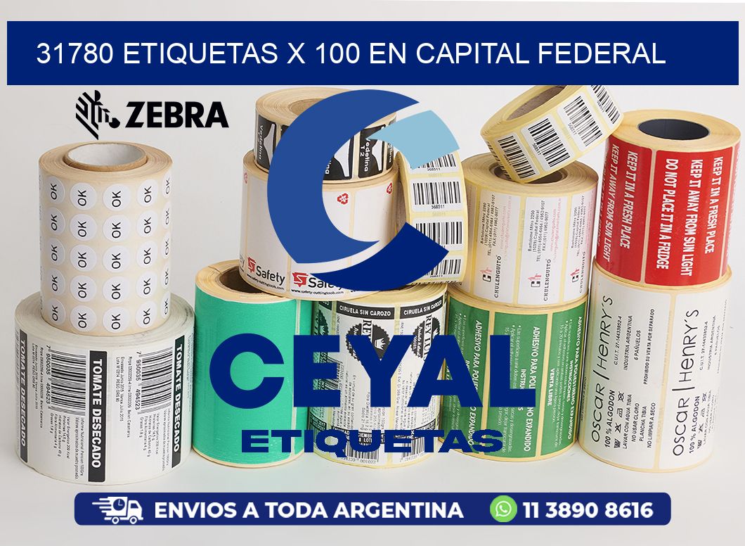 31780 ETIQUETAS X 100 EN CAPITAL FEDERAL