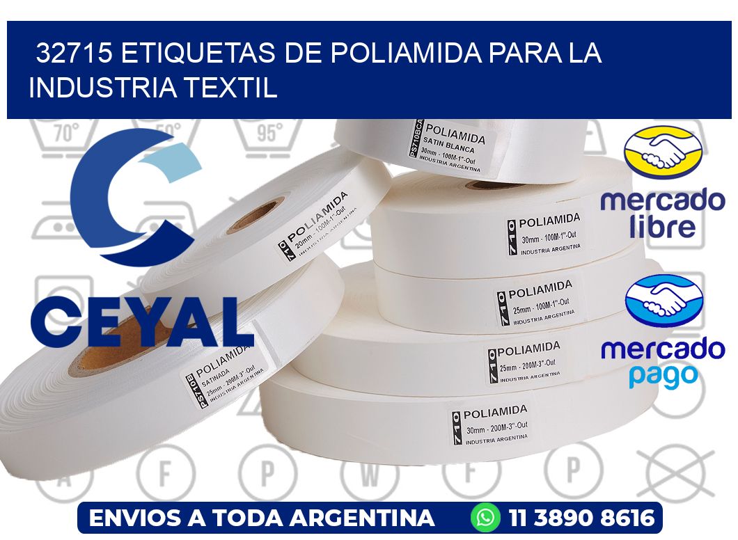 32715 ETIQUETAS DE POLIAMIDA PARA LA INDUSTRIA TEXTIL