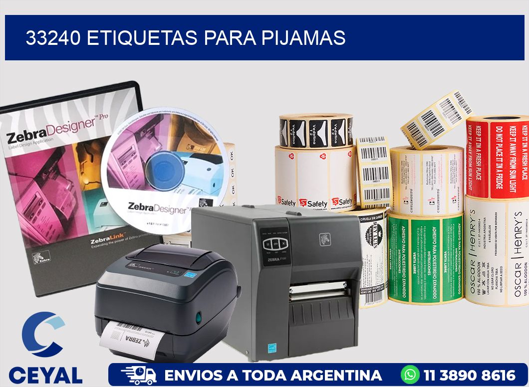 33240 ETIQUETAS PARA PIJAMAS