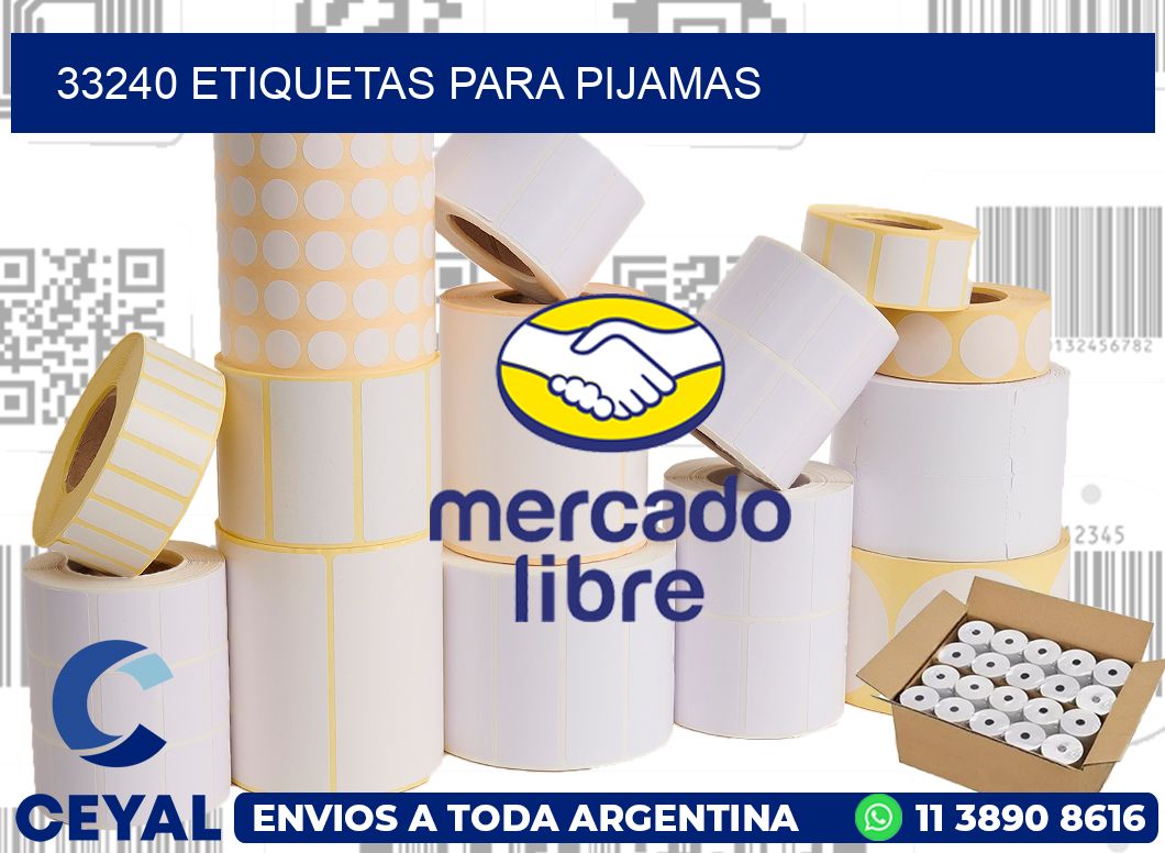 33240 ETIQUETAS PARA PIJAMAS