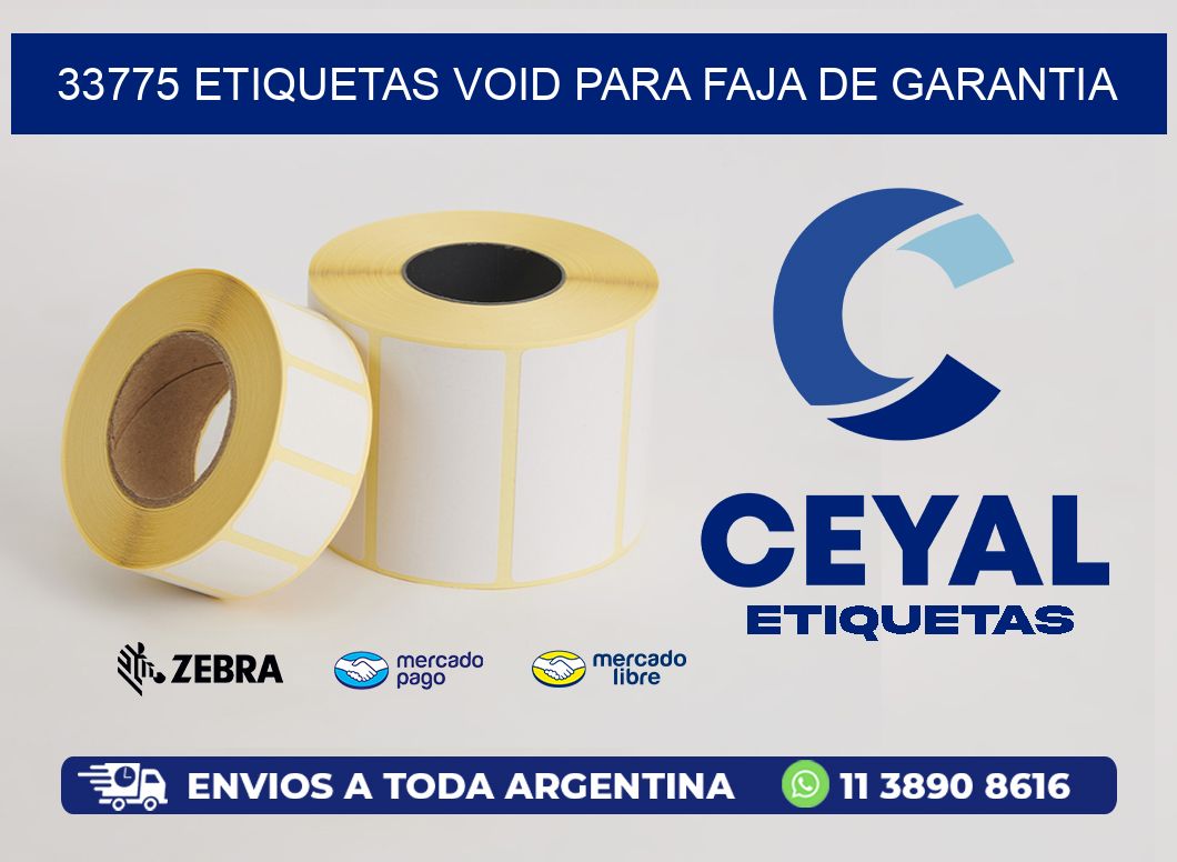 33775 etiquetas void para faja de garantia