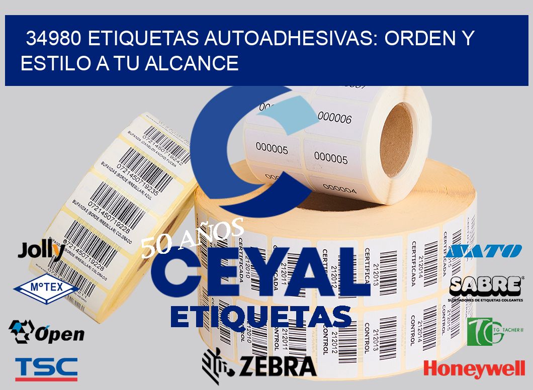 34980 Etiquetas Autoadhesivas: Orden y Estilo a tu Alcance