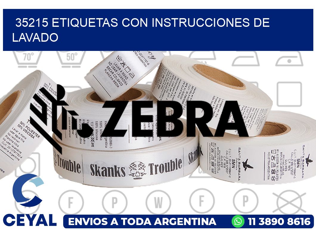35215 ETIQUETAS CON INSTRUCCIONES DE LAVADO
