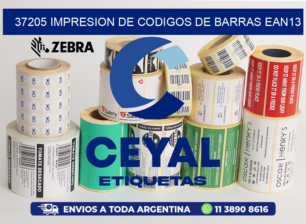 37205 IMPRESION DE CODIGOS DE BARRAS EAN13